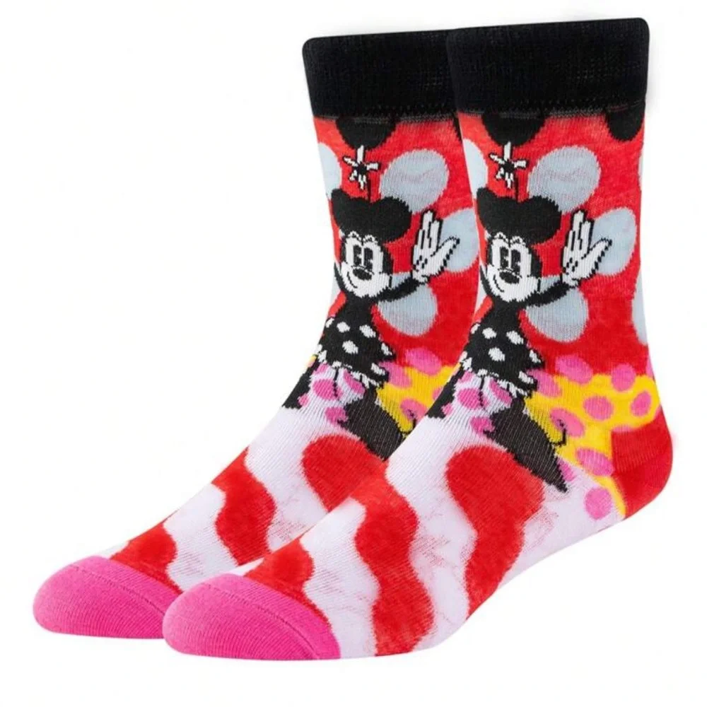 •Classic Minnie• Minnie Mouse Graphic All Over Crew Socks 3 for $21